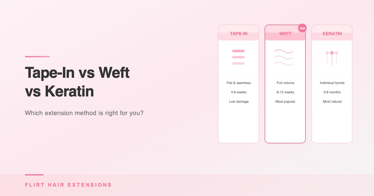 Tape-In vs Weft vs Keratin: Which Hair Extension Method Is Best?